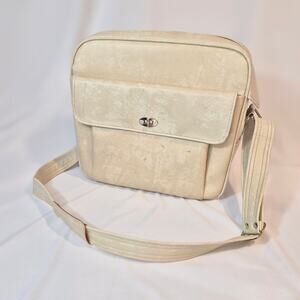 Vintage Samsonite‎ Silhouette Off White Shoulder Bag Carry On Travel Satchel